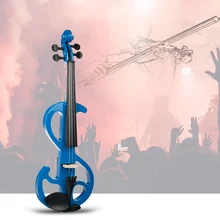 Электрическая скрипка наряд скрипка черное дерево гриф скрипка клен тело синий цвет