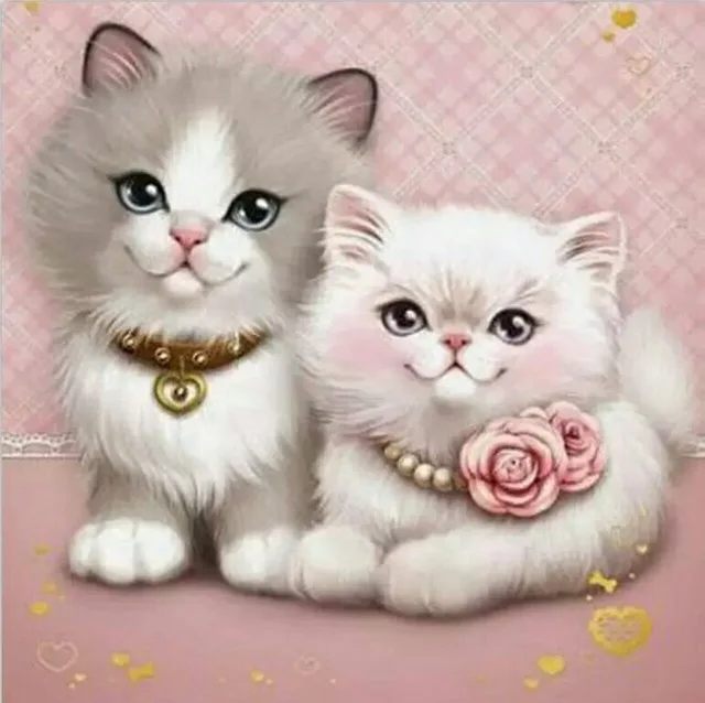 QR02-13 Алмазная картина с животными Zooya, кошка, полная квадратная картина, стразы, алмазная вышивка, кошка, сделай сам, Алмазная мозаика, полная раскладка, Qr02 - Цвет: QR02-13