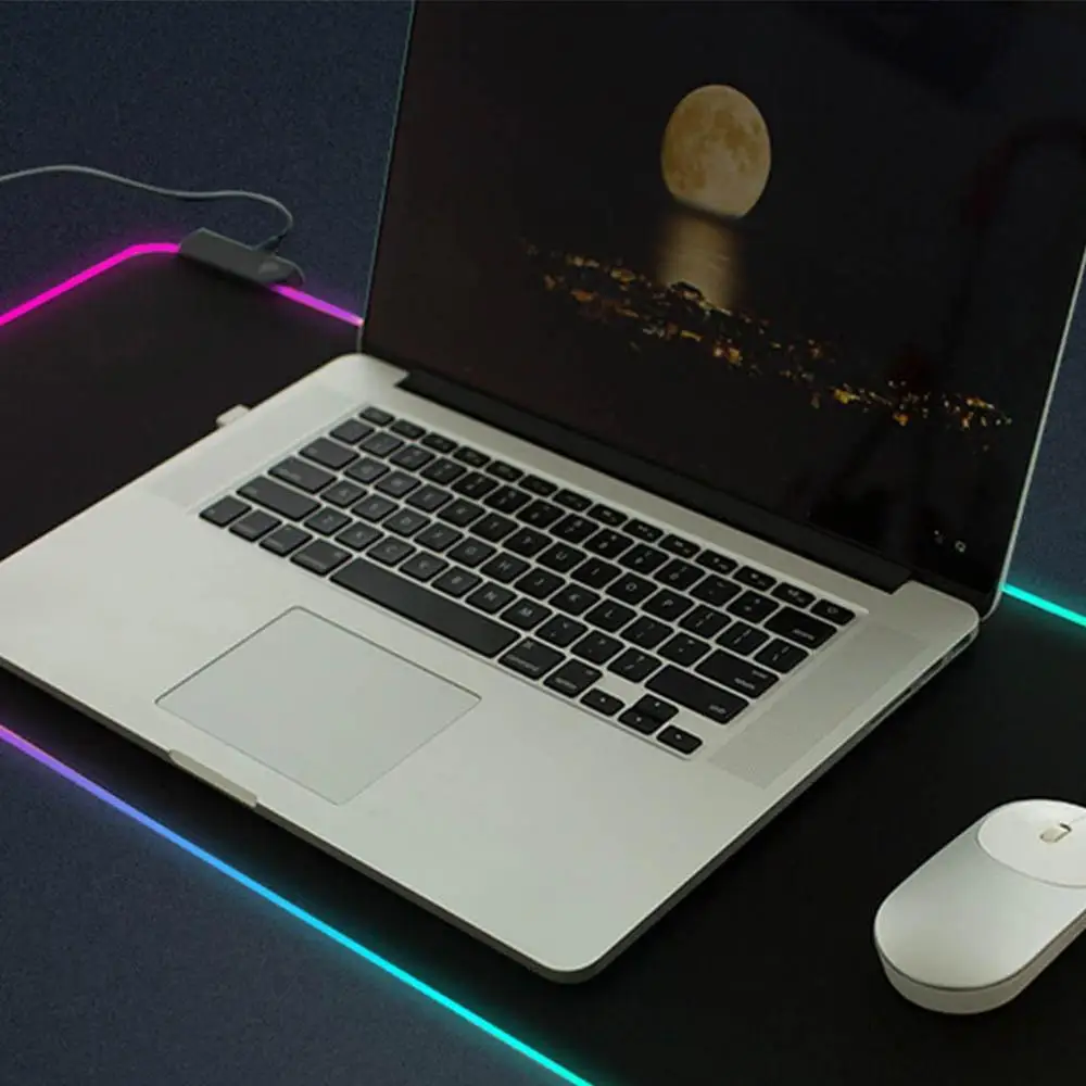 RGB Gaming Mouse Pad Large Mouse Pad Gamer LED Computer Mousepad at with Backlight Carpet For keyboard Desk