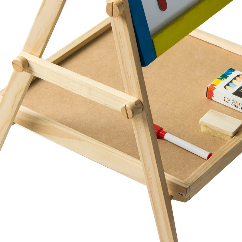 

Height Adjustable Wooden Black And White Double-Sided Sketchpad Children-in-Drawing Board Square Drawing Board