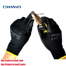 1/3/5 пар Хозяйственные Перчатки Нескользящая подошва дышащей кожане мужские труд сад рабочие перчатки ПУ