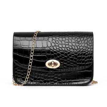 

Retro lligator Crocodile Leather Mini Small Women Crossbody Bag Chain Messenger Shoulder Bag Purse Handbags Bolsas Feminina