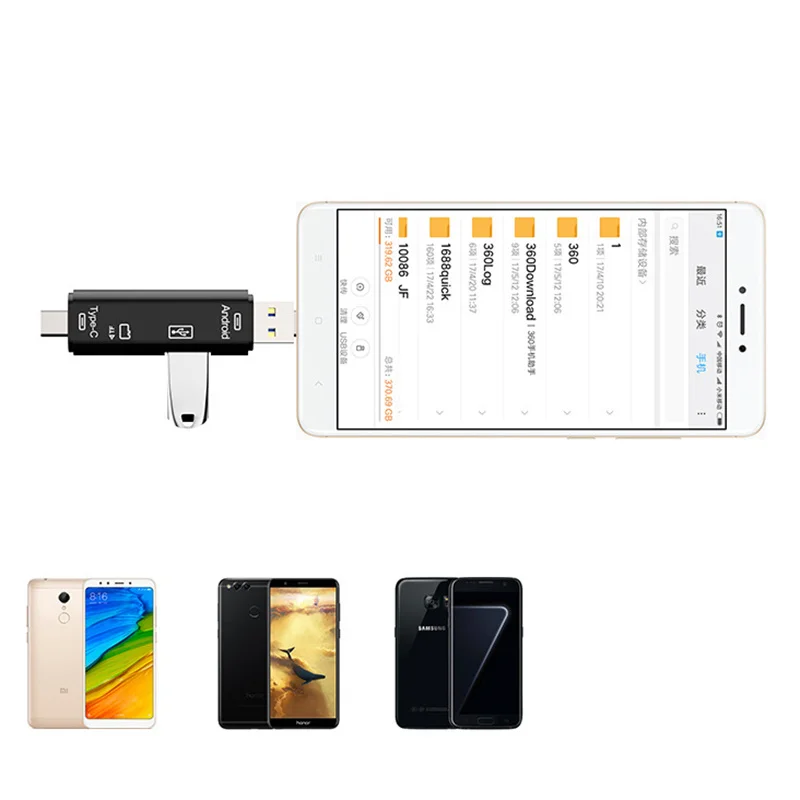 Usb 2,0 кард-ридер адаптер Тип C USB Micro USB память TF OTG кард-ридер для ПК ноутбуков телефонов Тип C Micro USB SD кард-ридер