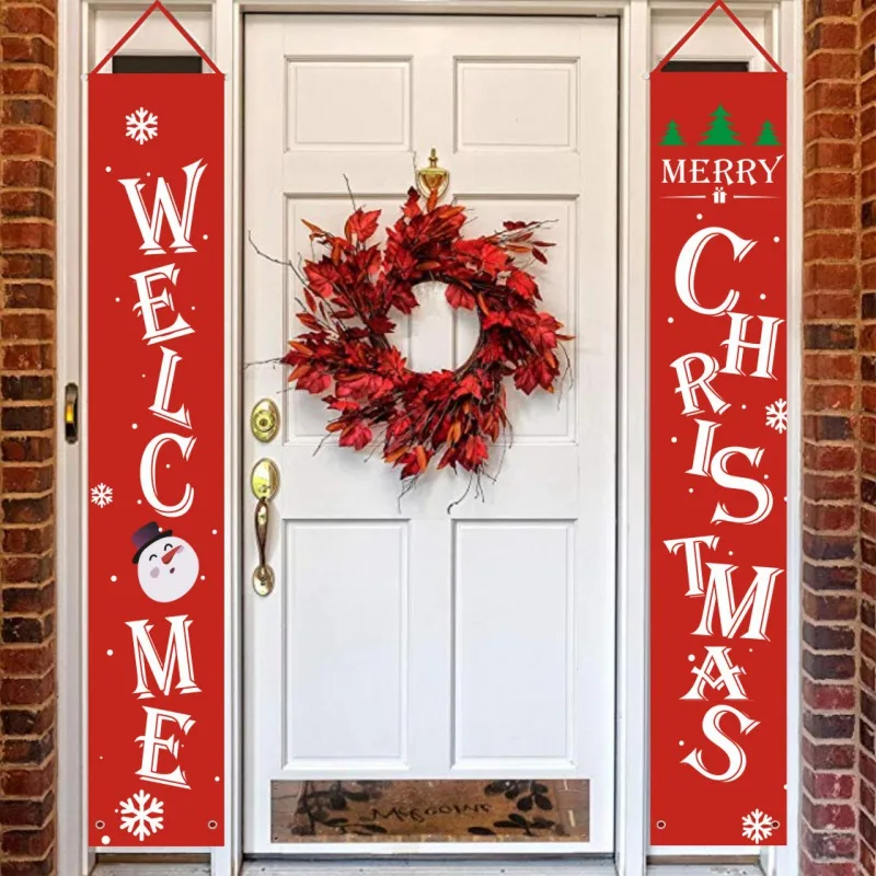 

Merry Christmas Decorations Hanging Christmas Banner Christmas Hanging Sign For Indoor Outdoor Door Display Decorations Xmas