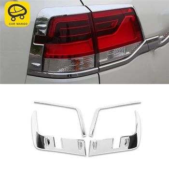 

CARMANGO Car Styling Rear Light Lamp Chrome Cover Trim Frame Sticker Exterior Accessories for Toyota Land Cruiser 200 2016-2018