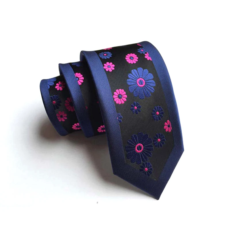 6 см мужские галстуки шелк различные жаккардовые тканые самозавязывающиеся узкий галстук на шею для мужчин Свадебная вечеринка Gravatas Флора Плед Проверяет связи - Цвет: 02