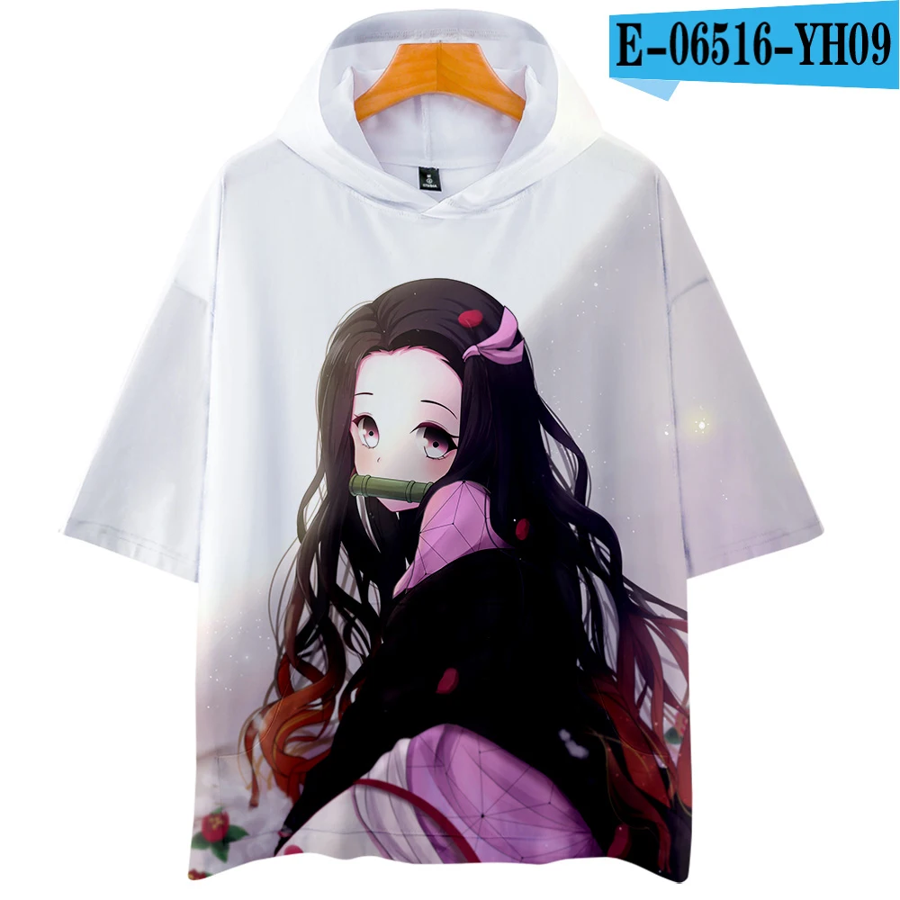 Толстовка с капюшоном «Demon Slayer», «Kimetsu no Yaiba», футболка «Animec cos», лидер продаж, с короткими рукавами, унисекс, для пары, для родителей и детей, косплей - Цвет: 7