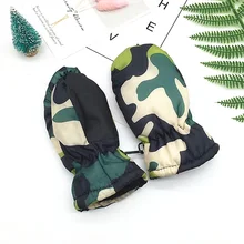 Распродажа Alioth Детские камуфляжные лыжные перчатки, рукавицы из полиэстера водонепроницаемые рождественские подарки для От 5 до 6 лет детей