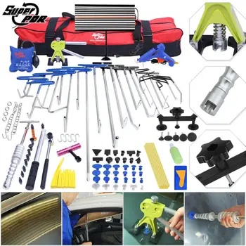 Price Super PDR Crowbars 23pc Spring Steel Rods Slide Hammer Dent Lifter Rubber Hammer Tap Down Pen Car Body Repair Tools