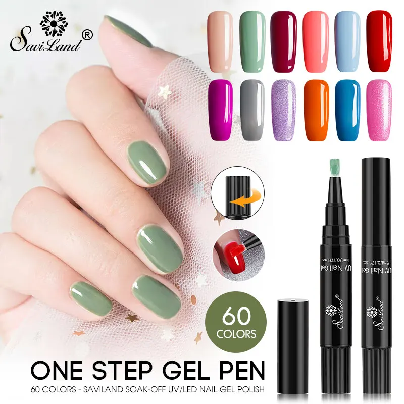 SAVILAND Faster Shipping 60 Colors Gel Nail Polish One Step Gel Nail Pen No  Need Top Base 3 In 1 Easy To Use UV Gel Lacquer - AliExpress Beauty & Health