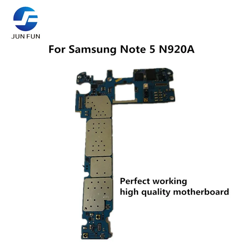 Оригинальная материнская плата JUN FUN для Samsung Note 5 N920A разблокированная
