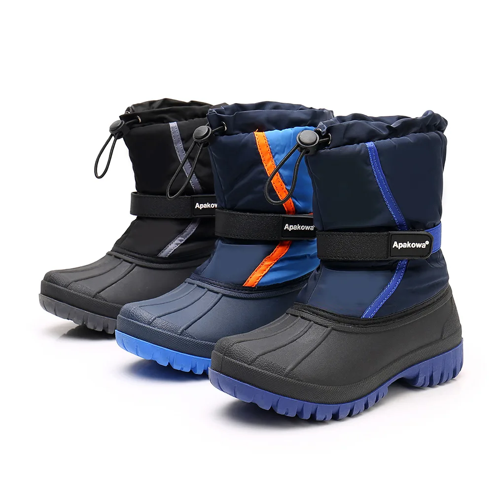 

Children's Winter Snow Boots For Kids Girls Casual Cotton-Padded Warm Shoes Boys Anti-Slip Waterproof Rubber Sole Baby Plush