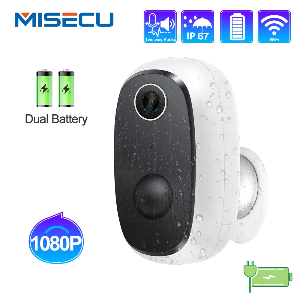 MISECU 1080P WiFi камера с аккумулятором Беспроводная ip безопасности питанием от