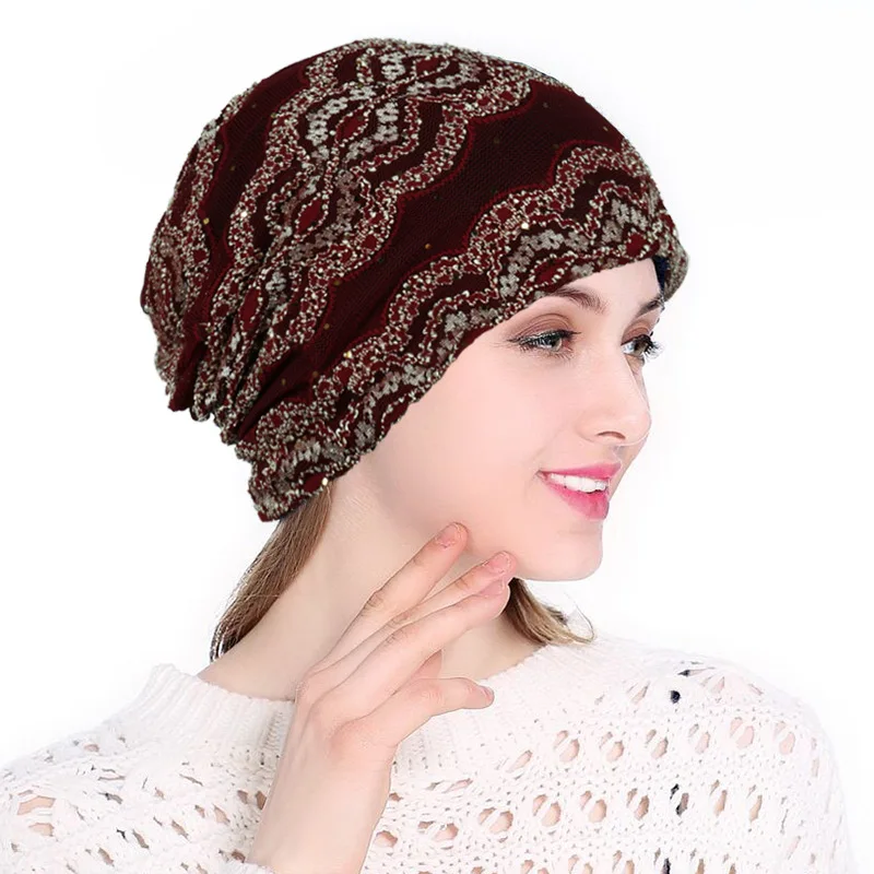 YSDNCHI, Женская бандана, шапка s, женская, кружевная, Skullies, головной платок, обертывание, цветок, мешковатая, головной убор, мягкая шапка, тюрбан, шапка, женский головной убор, шапочки