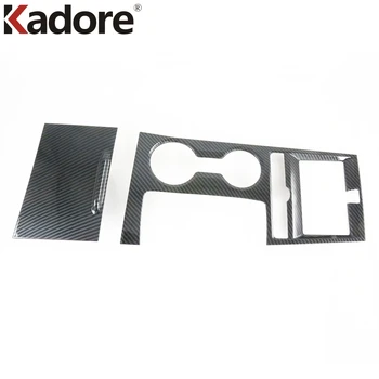 

For Kia Optima 2020 2021 Interior Accessories Carbon Fiber Gear Shift Panel Cover Water Cup Cover Trim Car Styling LHD