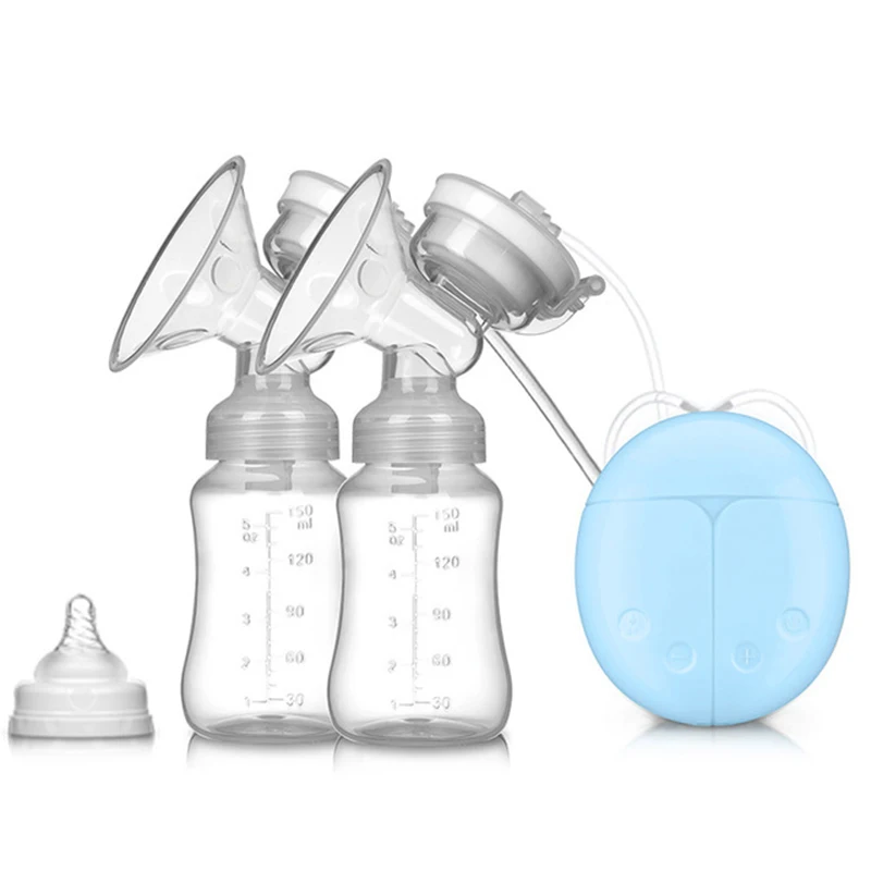 Двойной электрический детский молокоотсос мощный всасывающий usb-насос с детской бутылочкой для молока холодная грелка инструмент для кормления груди BB5173