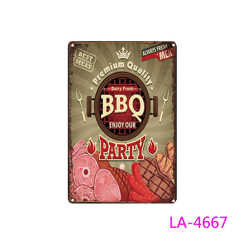 DAD'S BBQ металлическая Оловянная табличка, Металлический Настенный декор для барбекю, бара, паба, кухни, вечерние, винтажные металлические знаки, железная живопись - Цвет: Сливовый
