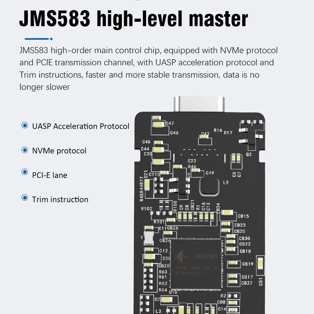 PRM2-C3 M.2 чехол для жесткого диска NVME PCIE твердотельный адаптер TYPE-C/USB3.1 корпус жесткого диска