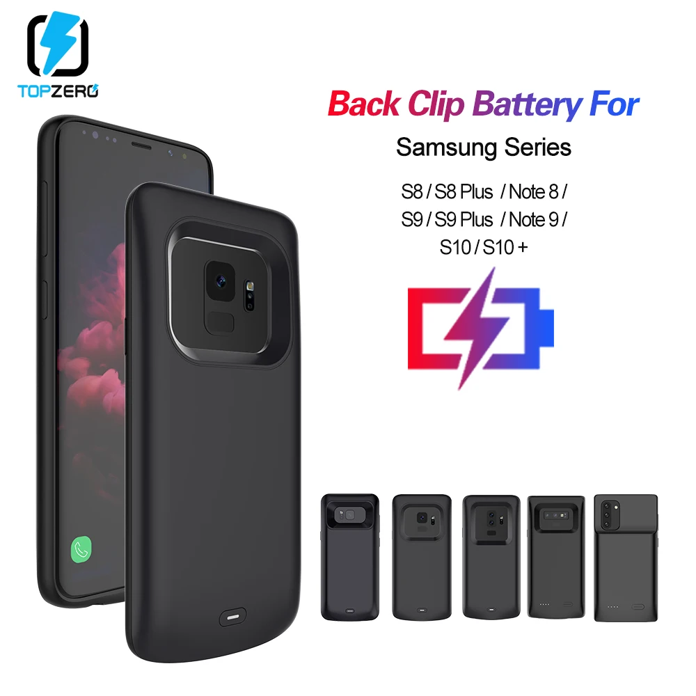 

Battery Charger Case For Samsung Galaxy S9 S8 Plus Silicone Power Bank External Charging Case For Samsung Note 8 9 Note 10 Plus