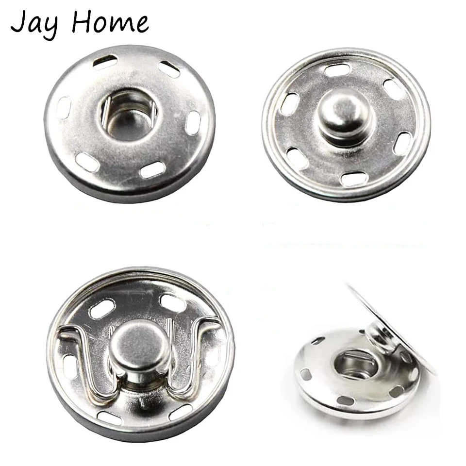 50 Set/lotto Bottoni Automatici In Metallo Bottoni A - Foto 6