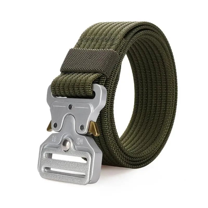 Army green SupSindy военная техника боевые тактические ремни для мужчин армейская тренировочная нейлоновая металлическая пряжка открытый охотничий ремень мужской ремень - Цвет: Army green