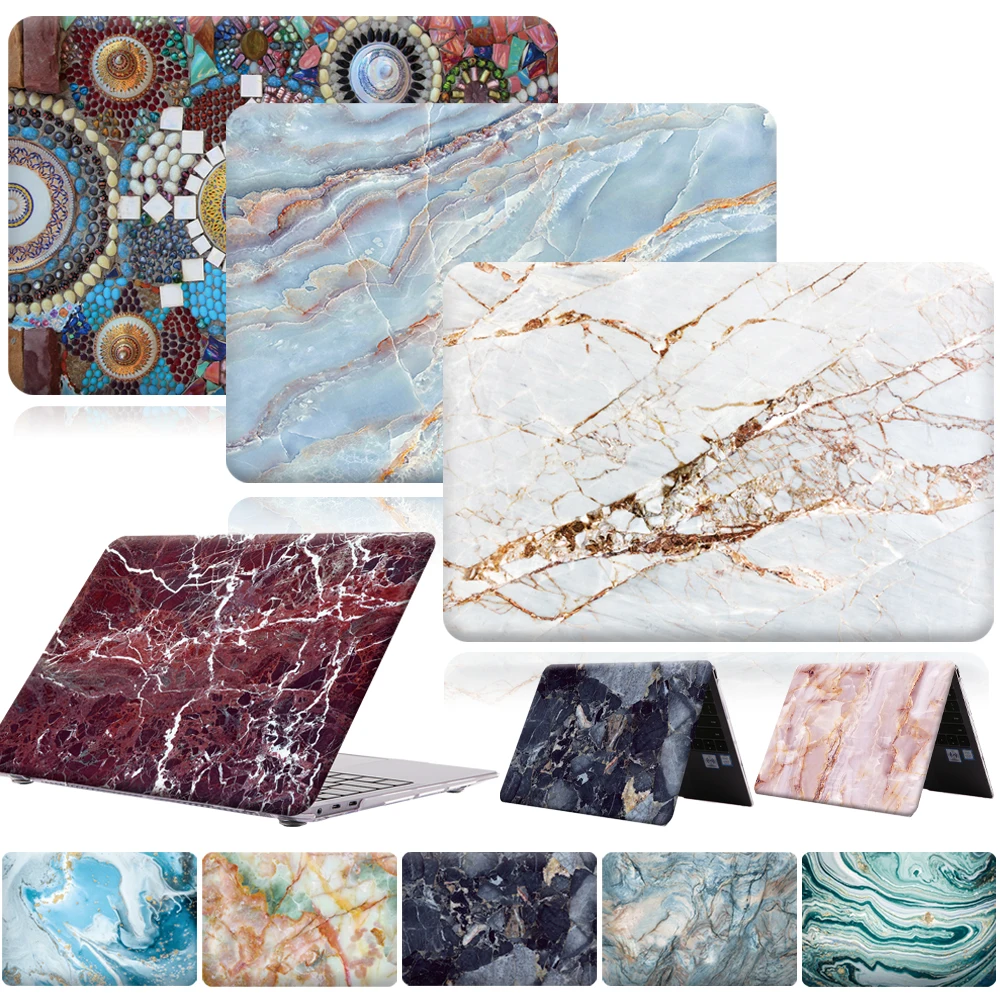

Marble Pattern Laptop Case for HUAWEI MateBook 13 /14 / X Pro 13.9 Cover for MateBook D 14/D15 Laptop Anti-fall Hasp Laptop Case