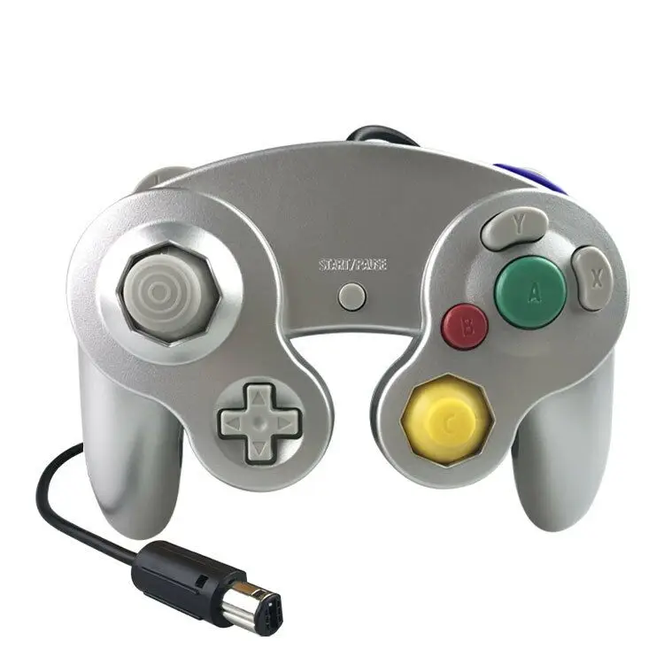 silver Подходит для nintendo GameCube пластиковая игра многоцветный чувствительный игровой контроллер wii профессиональная игровая Ручка Джойстик - Цвет: silver