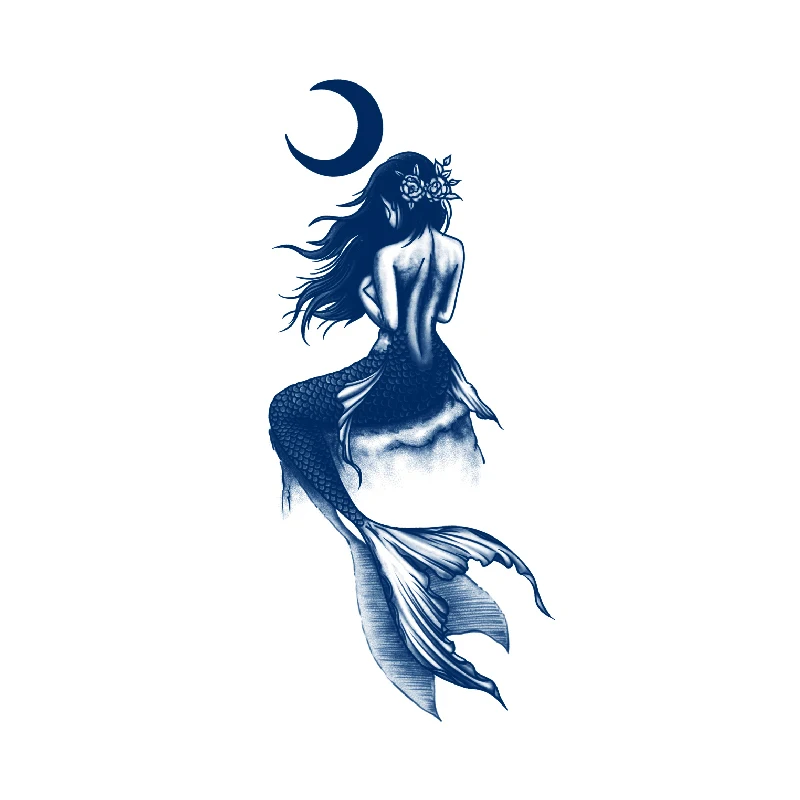 Große fisch delphin/totem/drachen/Phoenix Eye/Meerjungfrau Dauert 15 Tage Wasserdicht Temporäre Tattoos Männer Flash tatoo Gefälschte Tattoo Aufkleber – Detail 9
