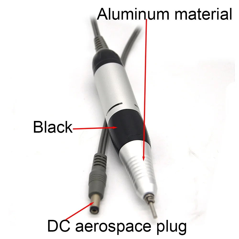 Black-DC-A 35000 об/мин, профессиональный электрический Фрезер для сверления ногтей ручка для маникюра и педикюра, фрезер на Ручка наконечника инструменты штекером постоянного тока для подключения к/пять контактный разъем - Цвет: Black-DC-A
