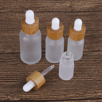 

50Pcs Frosted Clear Glass Bottles for Essential Oils Vials Containers with Droppers For Oil Blends Perfume DIY Dispenser