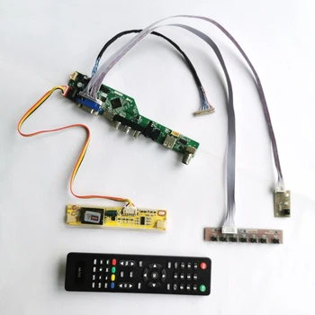 

Fit M150EW01/M150EW02 monitor panel LVDS 20Pins 15" 1280*720 2CCFL VGA+HDMI+Audio+USB+Remote LCD screen controller board DIY kit