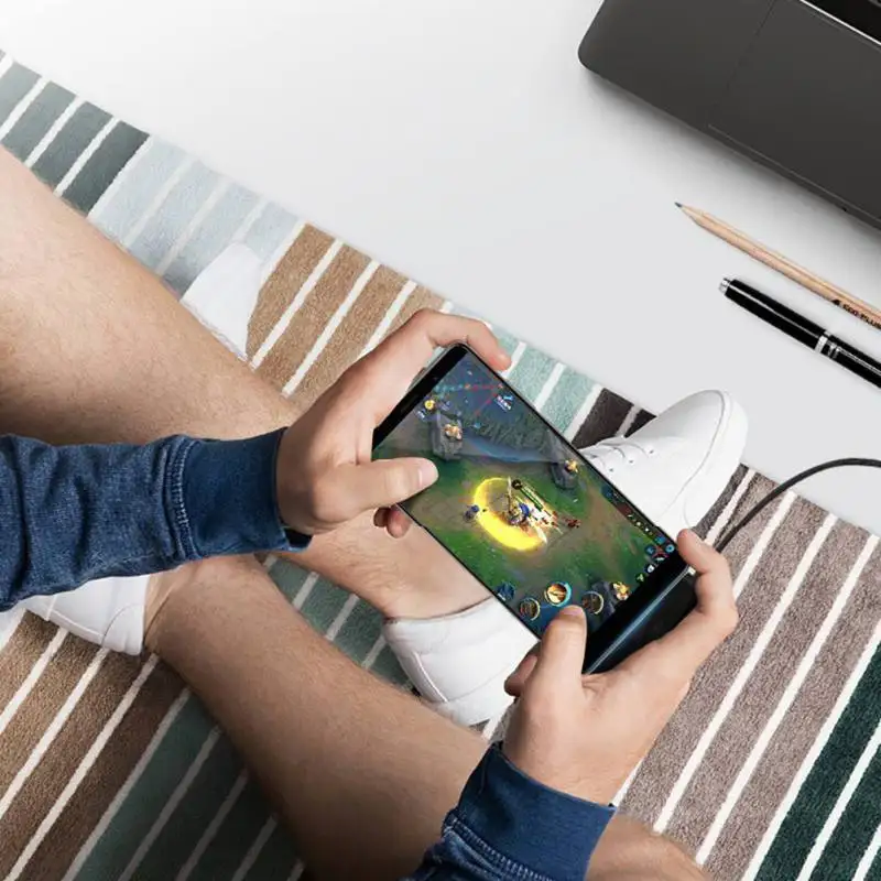 Typ-C Micro USB T-type Разъем мобильного телефона горизонтальный экранный преобразователь USB кабель для передачи данных для смартфонов SamSung/OPPO/HuaWei