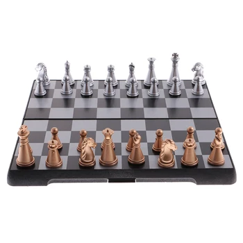 

Magnetic Travel Chess Set With folding Chess Board & Chess Pieces Educational Toys Durable