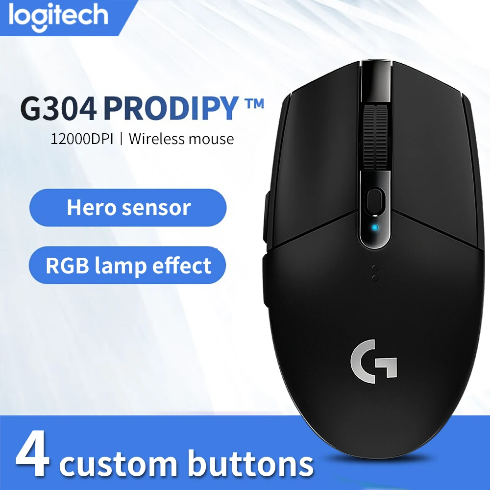 logitech G304 computer gaming 2.4G wireless mouse ergonomic mouse HERO Engine 12000DPI For LOL PUBG Fortnite Overwatch CSGO|Mice| - AliExpress