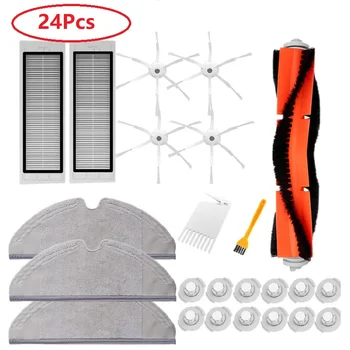 

24PCS Robot Vacuum Cleaner Parts Replacement for Xiaomi Mi Robot S50 S51 for Roborock Vacuum Cleaner Accessory Kits