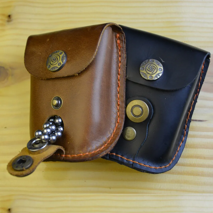 

Leather Slingshot Pouch Catapult Case Steel Ammo Balls Waist Bag