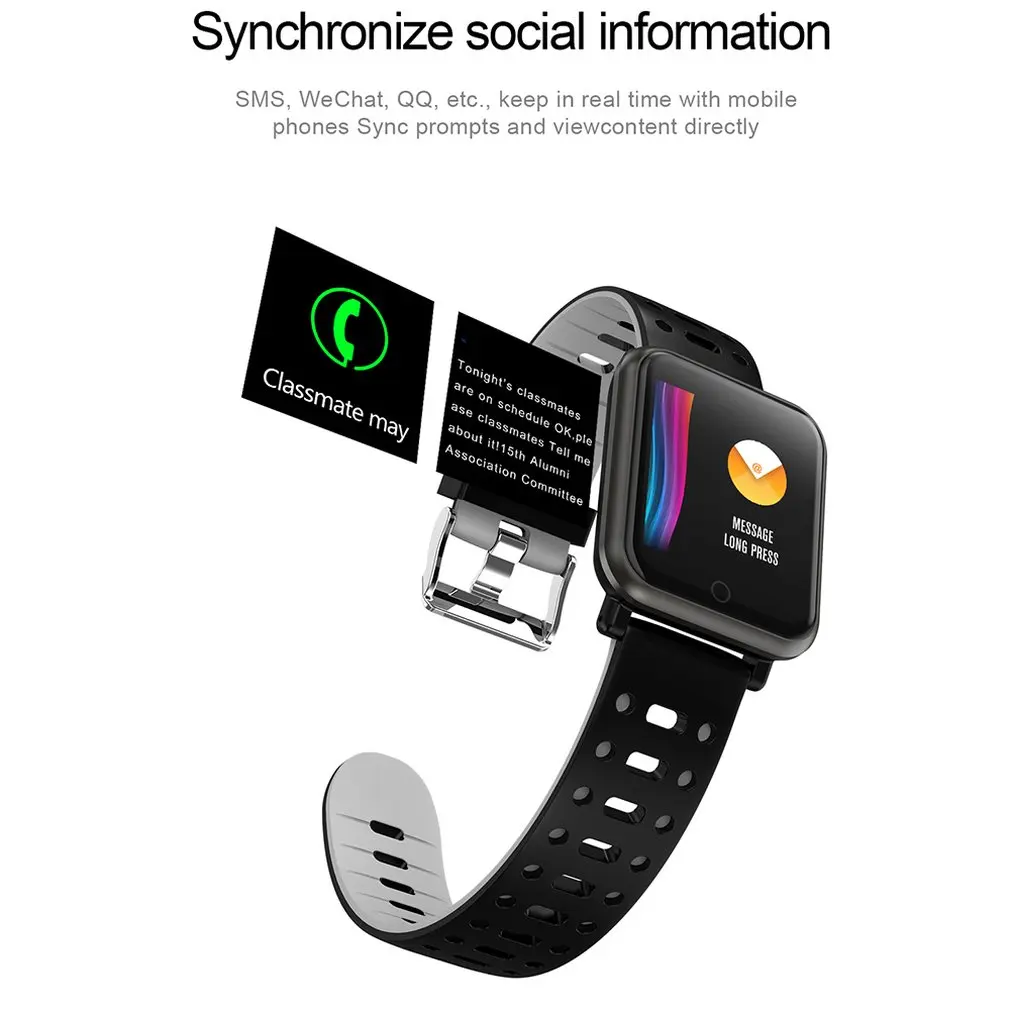 HD Дисплей Смарт-часы с красочным экраном многофункциональный браслет вызов сообщения шаг счетчик обнаружения сна Smart Barcelet