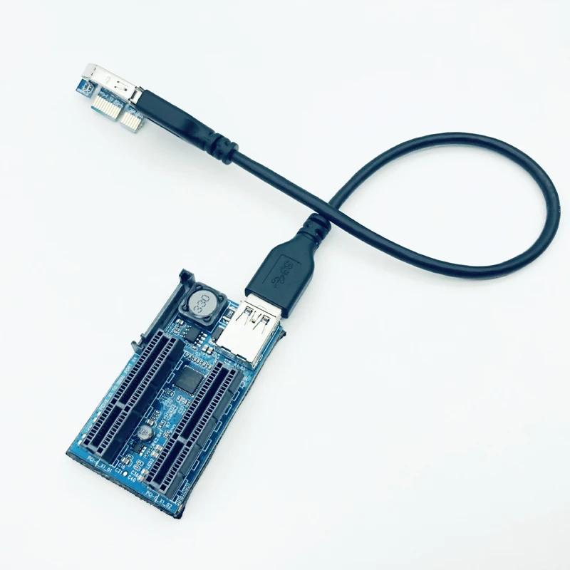 QINDIAN добавить на карту PCI Express Разъем PCI-E Riser PCIE X1 к X4 Riser PCI E Riser Card SATA мощность 30 см PCI E удлинитель