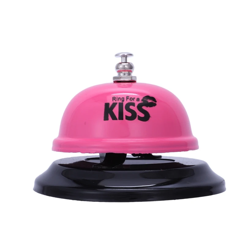 Бар меню колокол кухня Обслуживание колокол Металл веселое кольцо колокол с поцелуем надписи черный+ розовый, алюминиевый
