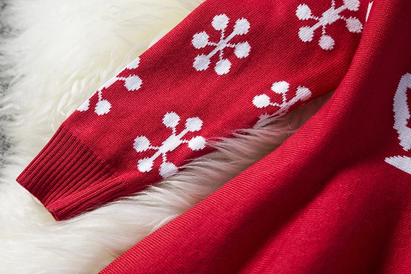 Kids Dresses For Girls Long Sleeve Deer Snowflake Print Dress New Year Costume Princess Dress Kids Christmas Clothes Vestidos (5)