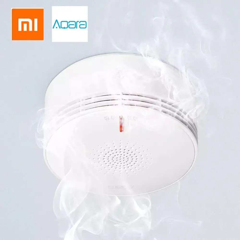 Xiaomi Mijia Aqara датчик дыма дистанционный будильник звуковой светильник напоминание в режиме реального времени монитор с приложением безопасности NB-IoT