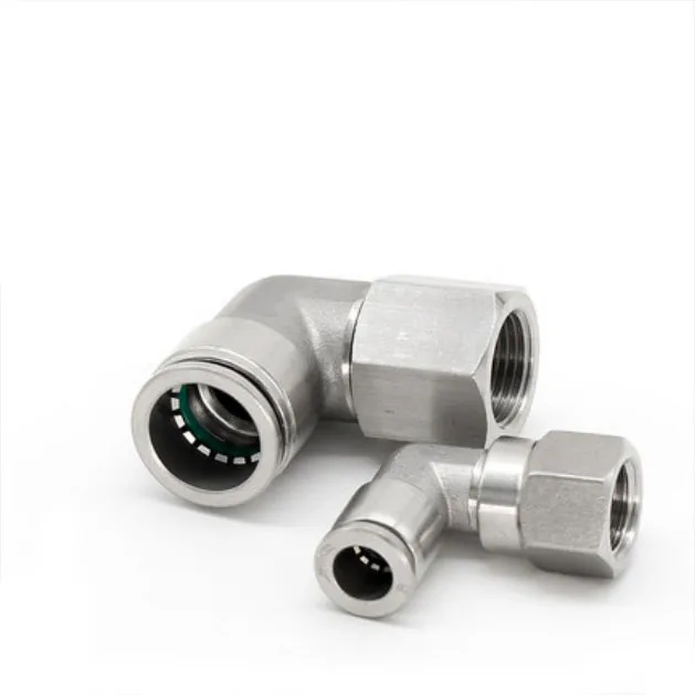 Free shipping 10pcs PLF4-M5,PLF4-01,PLF4-02,PLF6-01,PLF-02,PLF8-01,PLF10-02,PLF12-02,304 Stainless Steel Elbow Feale Connector