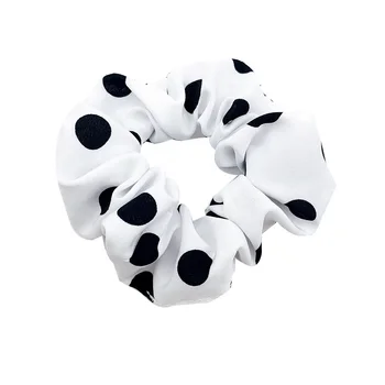 

free shipping 18pcs inspired scrunchies big polka dot Hair Tie Elastic Scrunchy Women hair ties