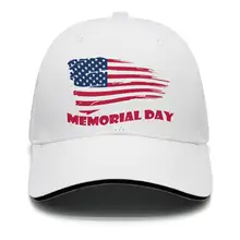 Мемориальный день американский флаг-1 Женская Ретро Регулируемая сетка солнце хлопок Бейсболка Шапки