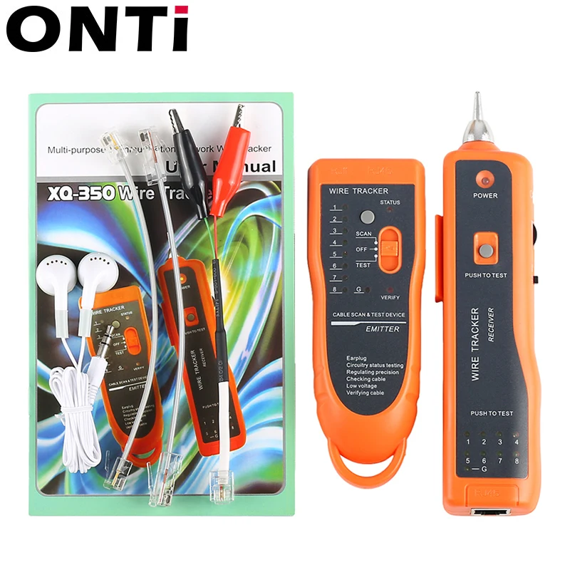 ONTi RJ11 RJ45 Cat5 Cat6 Telephone Wire Tracker Tracer Toner Ethernet LAN Network Cable Tester Detector Line Finder
