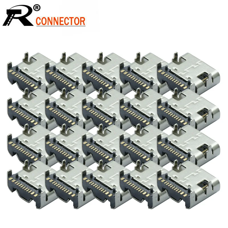 10 шт./лот Тип C 16 Pin SMT разъем USB 3 1 Type гнездо размещение SMD DIP для PCB дизайн DIY Высокая