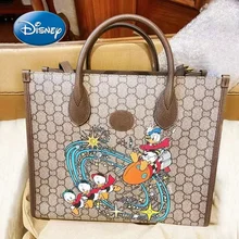 Disney Bag Mickey Cartoon Woman Shoulder Bag High Quality Large Capacity Handbag Shopping Bag Fashion Tote Bag Luxury Female Bag
