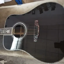 Профессиональная акустическая гитара дредноут гитара черный глянец Гитара s твердая необычная акустическая электрогитара