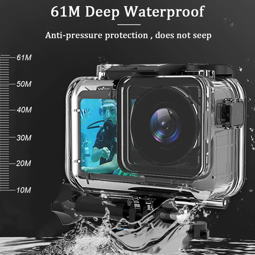 61 м глубокий водонепроницаемый корпус чехол Аксессуары для DJI Osmo Действие Спорт оправа объектива камеры Чехол подводный Дайвинг Водонепроницаемая коробка
