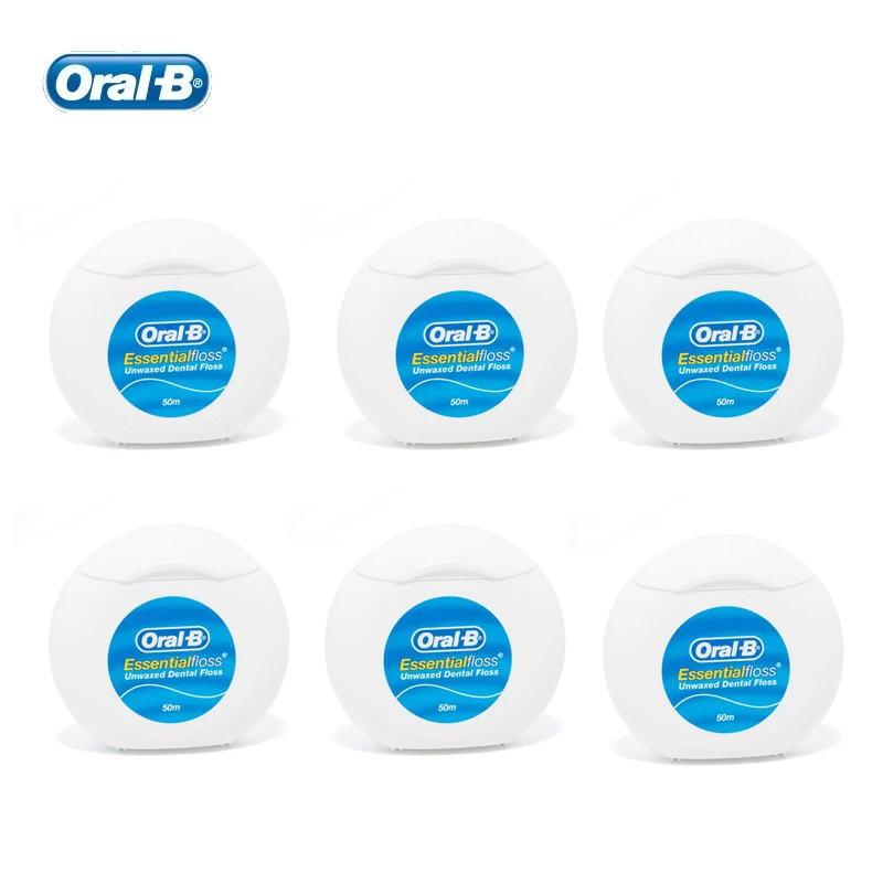 Oral B Essential Floss Вощеная зубная нить гигиена полости рта межзубная щетка Зубная